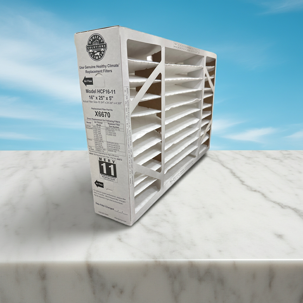 16x25x5 Furnace Air Filter MERV 11 Pleated - High-Efficiency Replacement Filter Actual size 15 3/4" x 24 3/4" x 4 3/8"