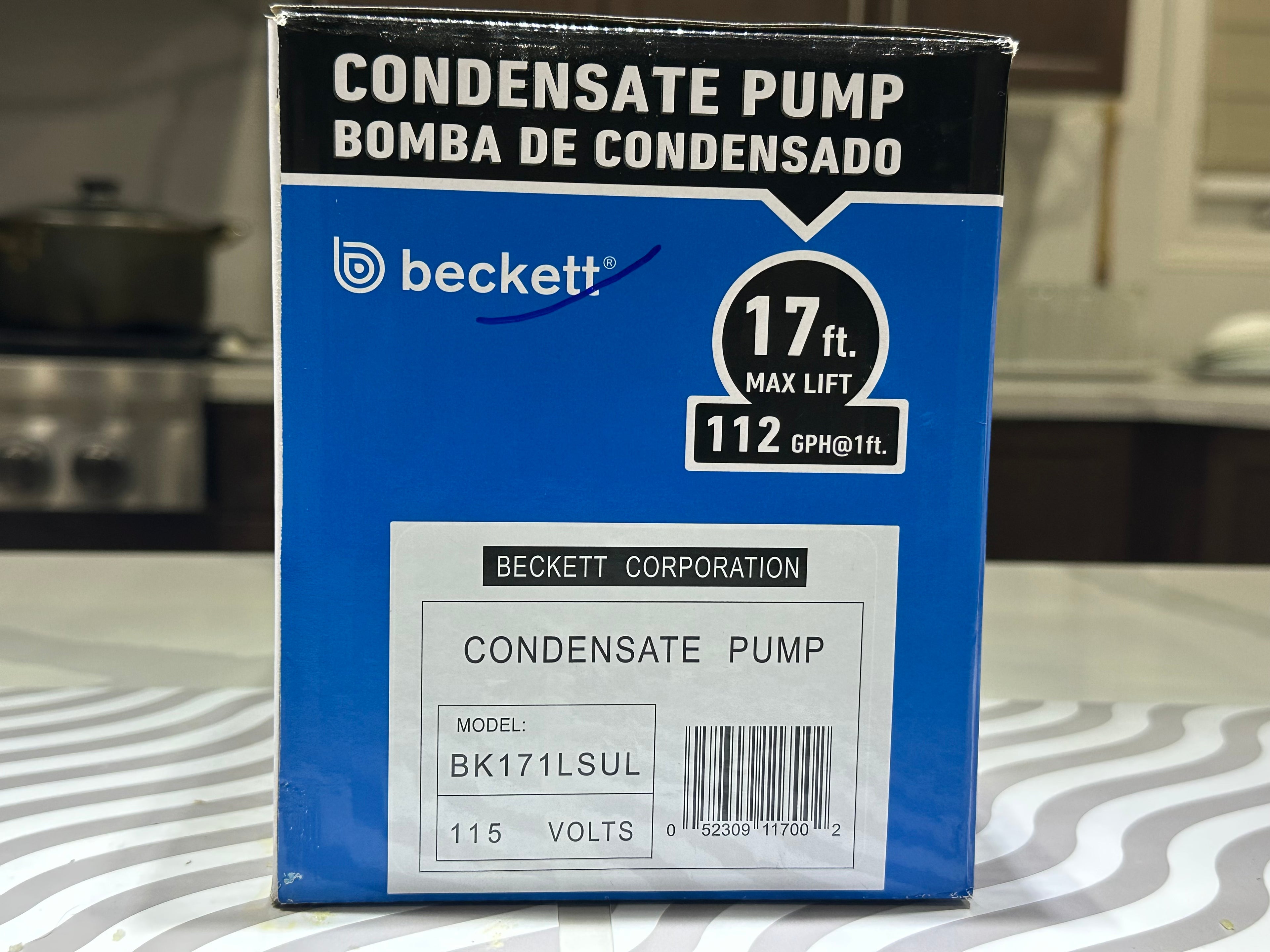 Condensate pump for furnace and AC