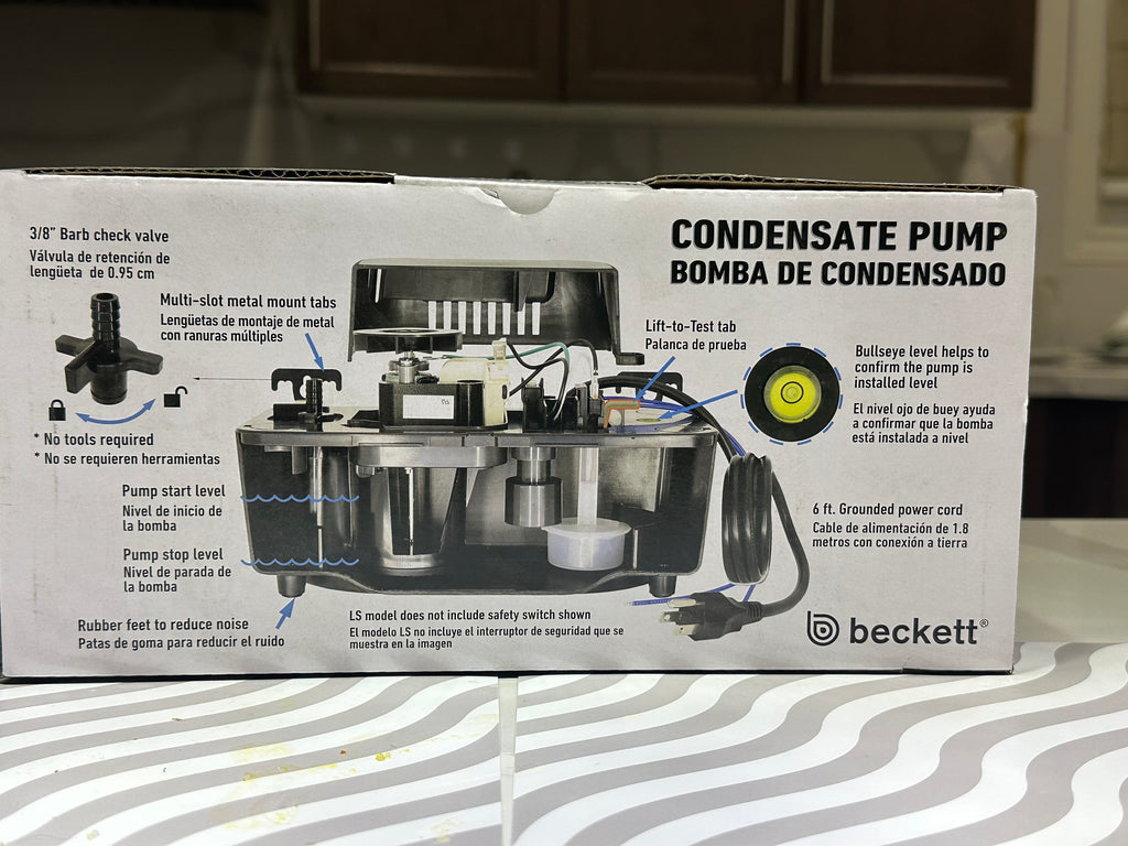 Condensate pump for furnace and AC
