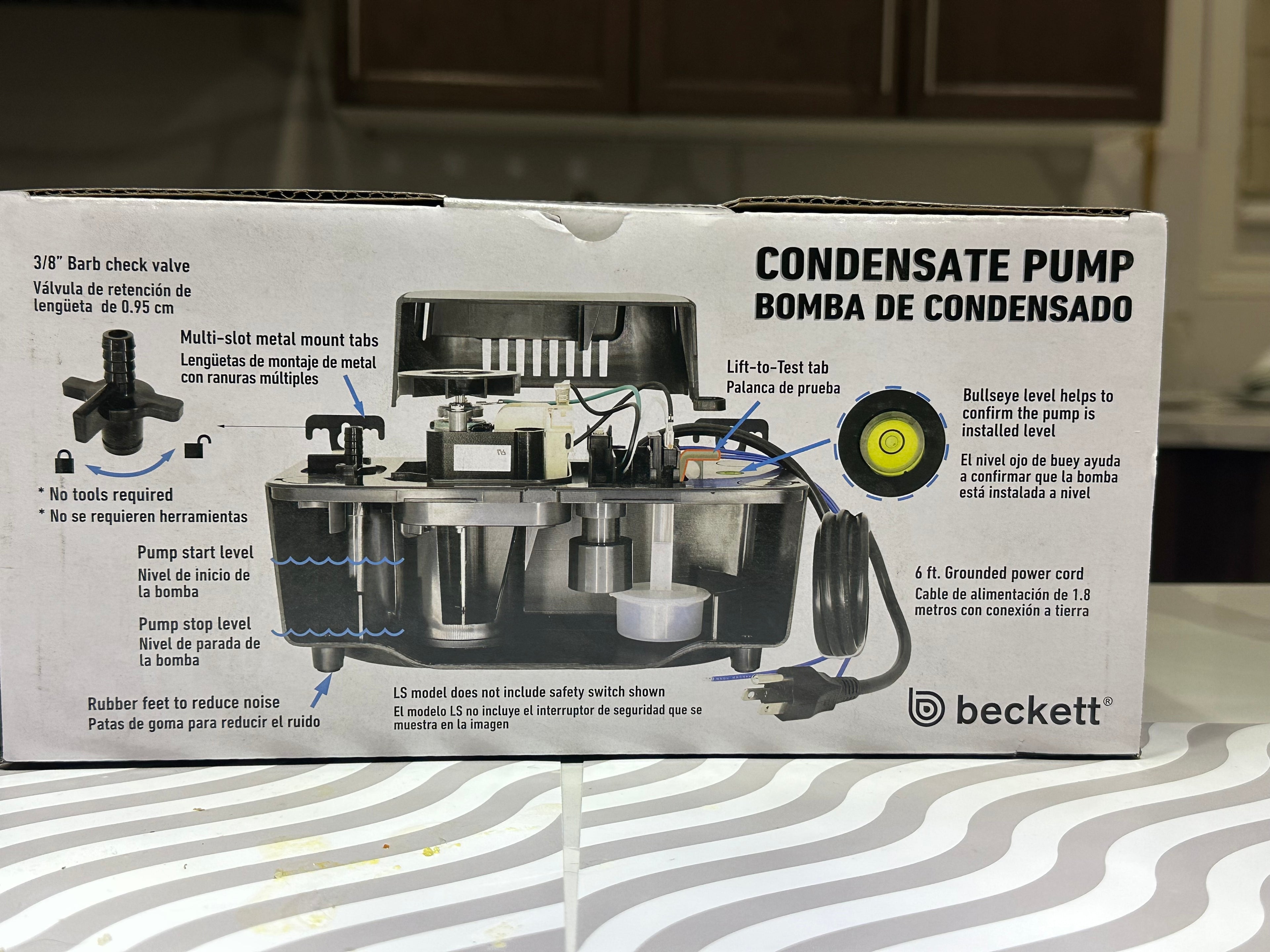 Condensate pump for furnace and AC