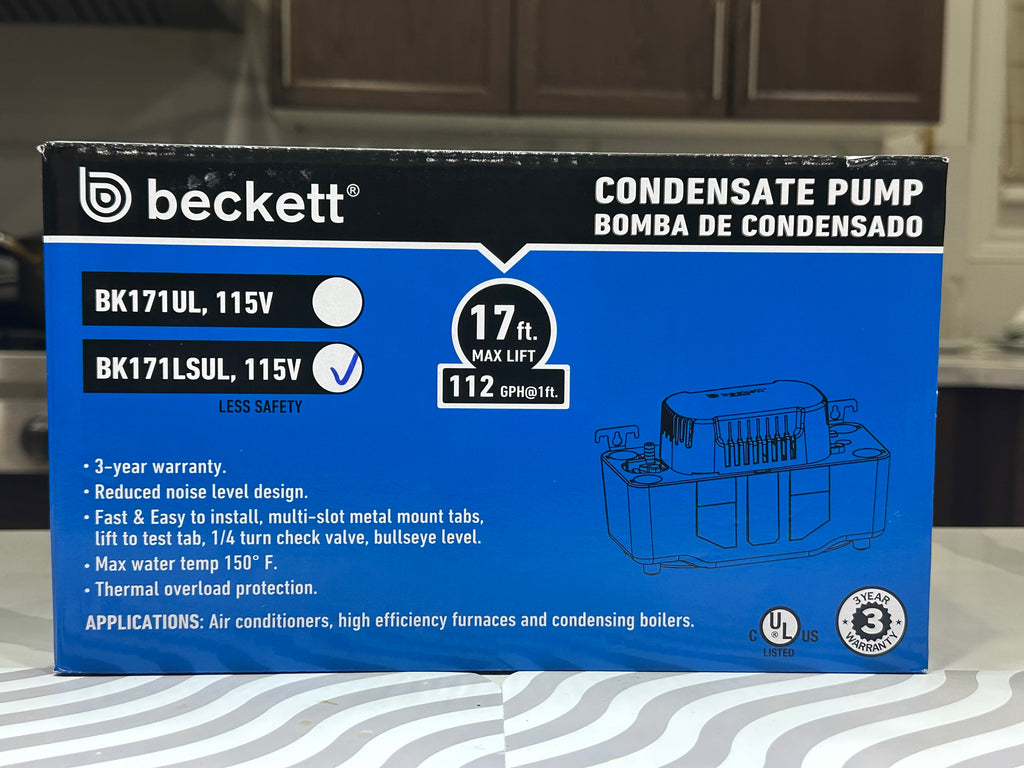 Condensate pump for furnace and AC